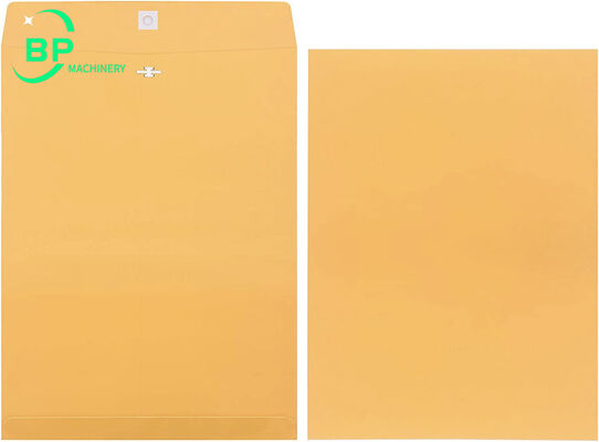 Machine à enveloppes Kraft Clasp bp001 avec perforation et insertion d'attache métallique pour différents formats de papier kraft.