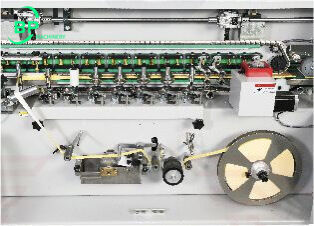 Notebook back spine wrapping machine BP-B500 used for paper back spine glue and taping up to 30mm
